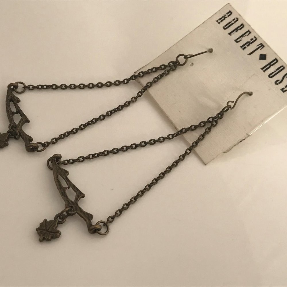 Robert Rose Women Earrings Drop Down Vintage Style - Picture 2 of 8